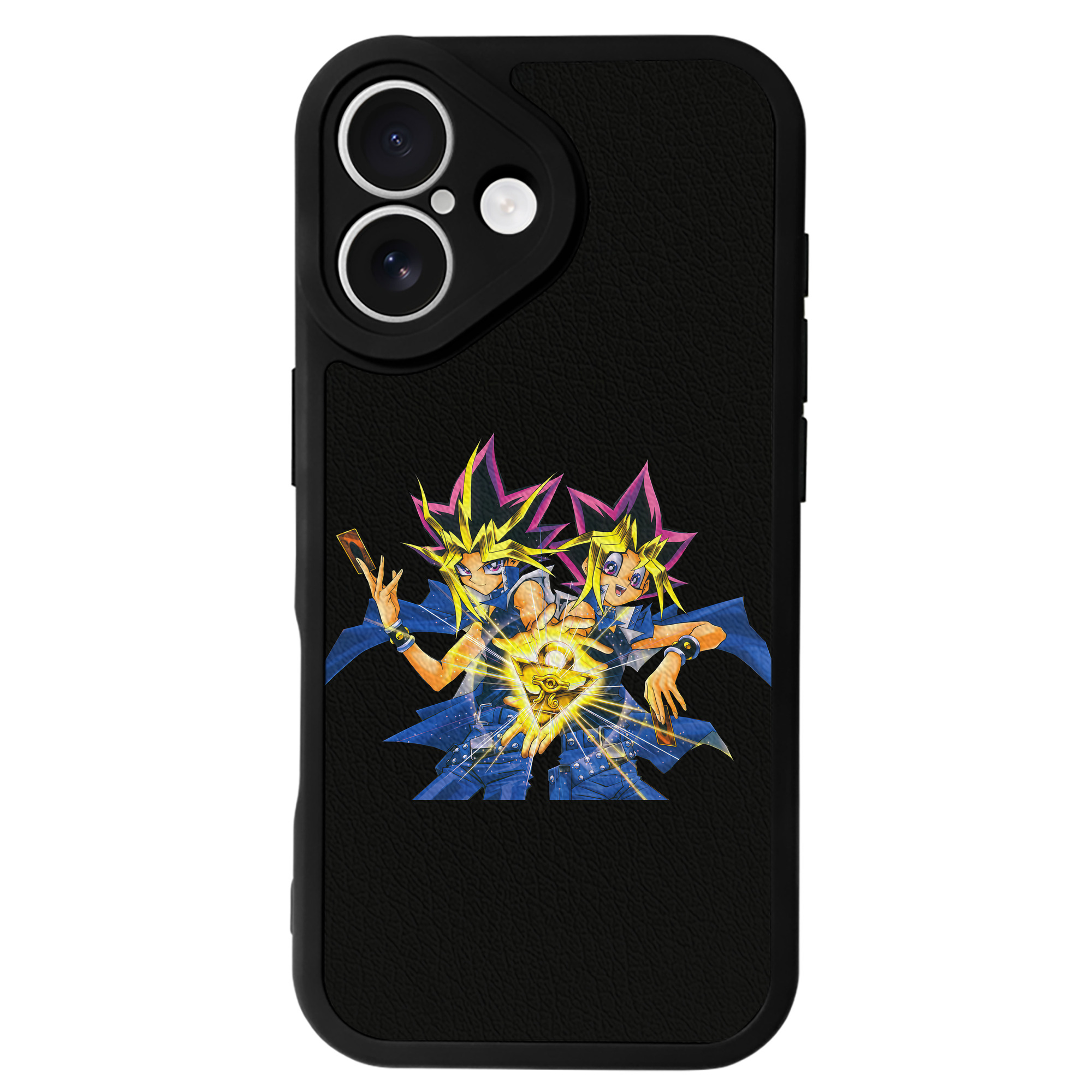 （画像用） 遊☆戯☆王 Yu-Gi-Oh! 【iPhone 16シリーズ対応】シリコンスマホケース（レザー調） 材質：シリコン